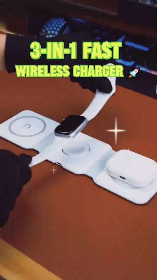 3-in-1 Magnetic Foldable Wireless Charging Station